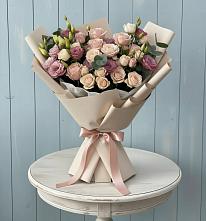 Букет цветов из:  Розы и Лизиантусы #REPLACE_PRED# Ис