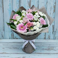 Букет цветов из:  Герберы, Альстромерии и Хризантемы в Ис