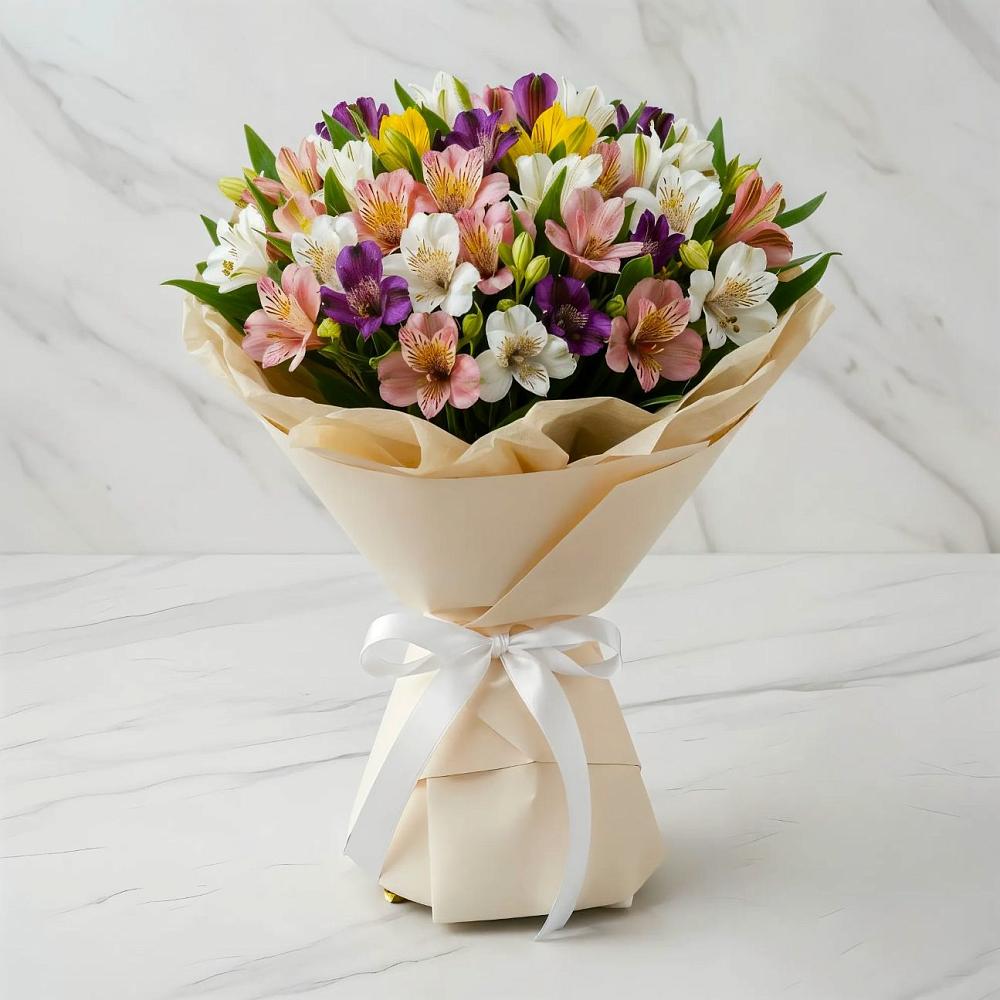 Букет цветов из: Альстромерии в Ис