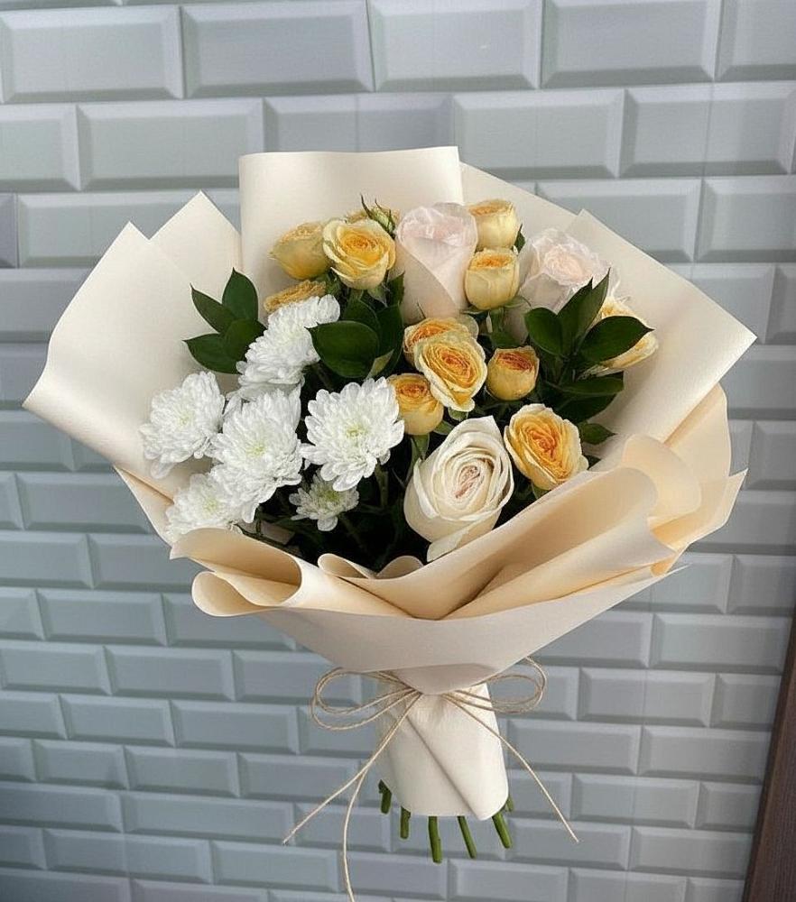 Букет цветов из: Розы и Хризантемы в Ис
