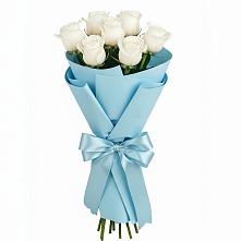 Букет 7 белых роз Проуд в Ис