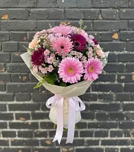 Букет цветов из:  Герберы и Хризантемы в Ис