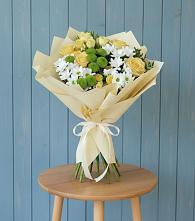 Букет цветов из:  Хризантемы и Розы #REPLACE_PRED# Ис