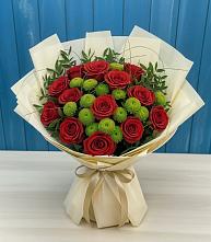 Букет цветов из:  Розы и Хризантемы в Ис