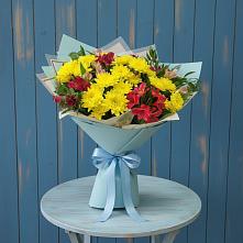 Букет цветов из:  Альстромерии и Хризантемы #REPLACE_PRED# Ис