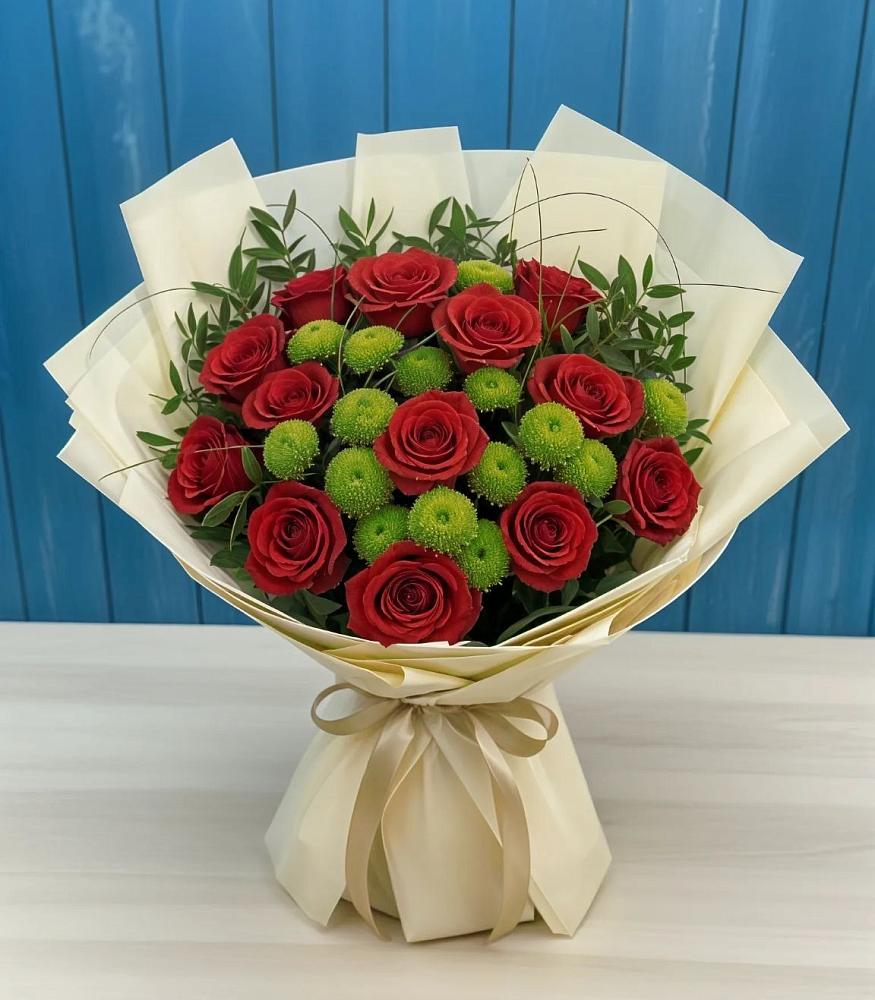 Букет цветов из: Розы и Хризантемы в Ис