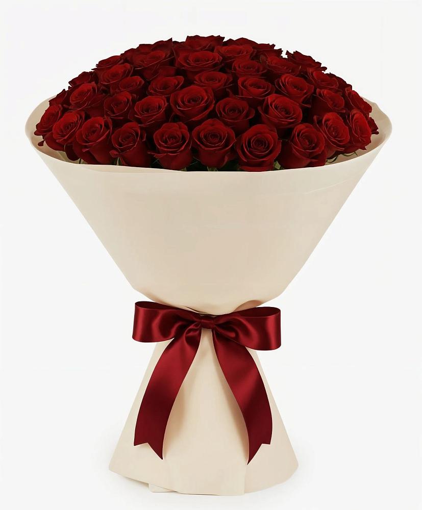 Букет 101 Бордовая роза Блэк Бакарра в Ис